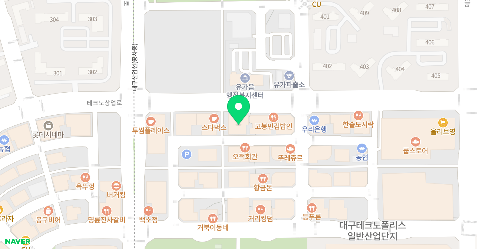 루시드스터디 학원 유가 현풍 텍폴 영어 위치