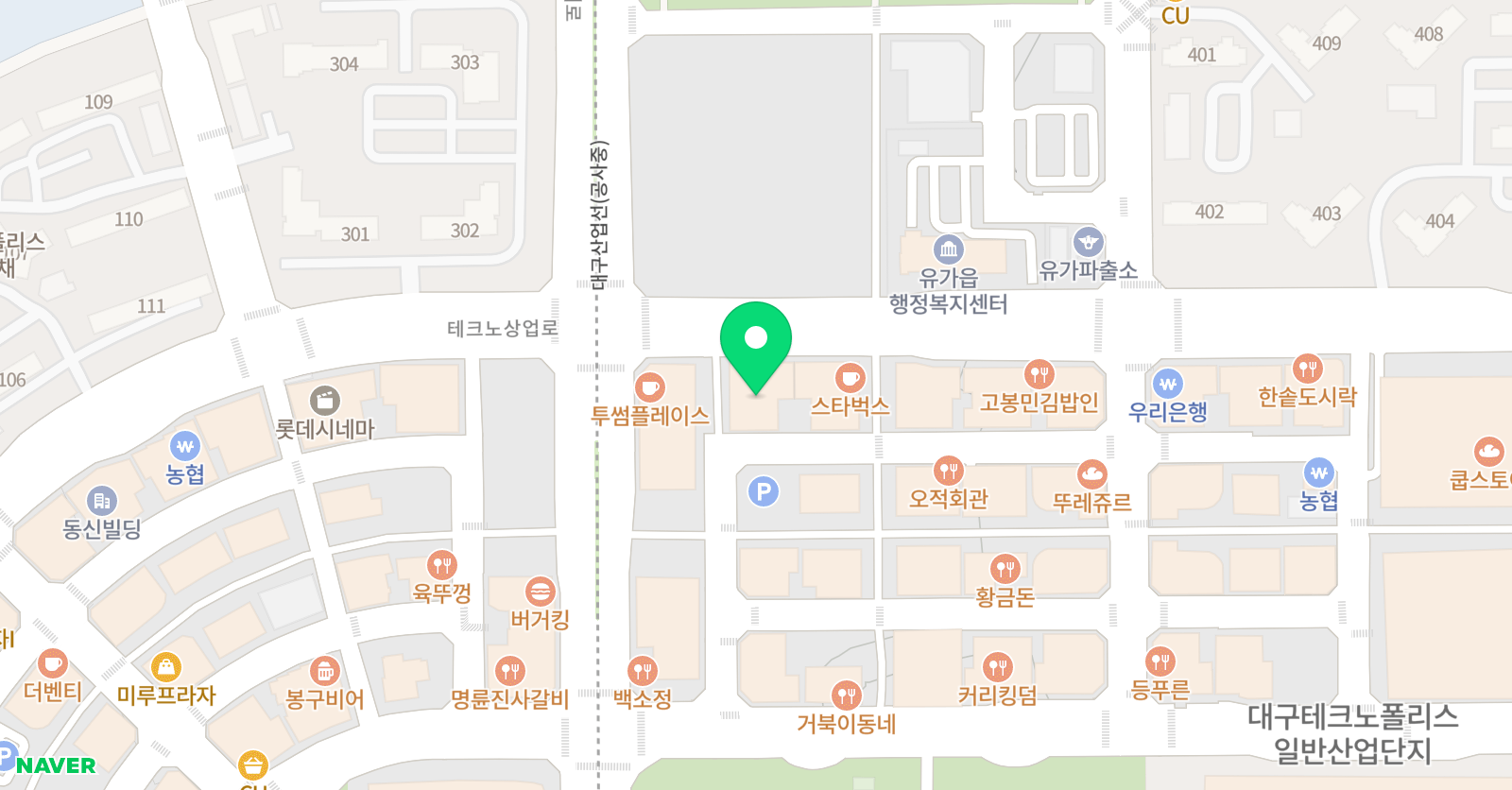 뮤엠 영어 현풍테크노점 위치