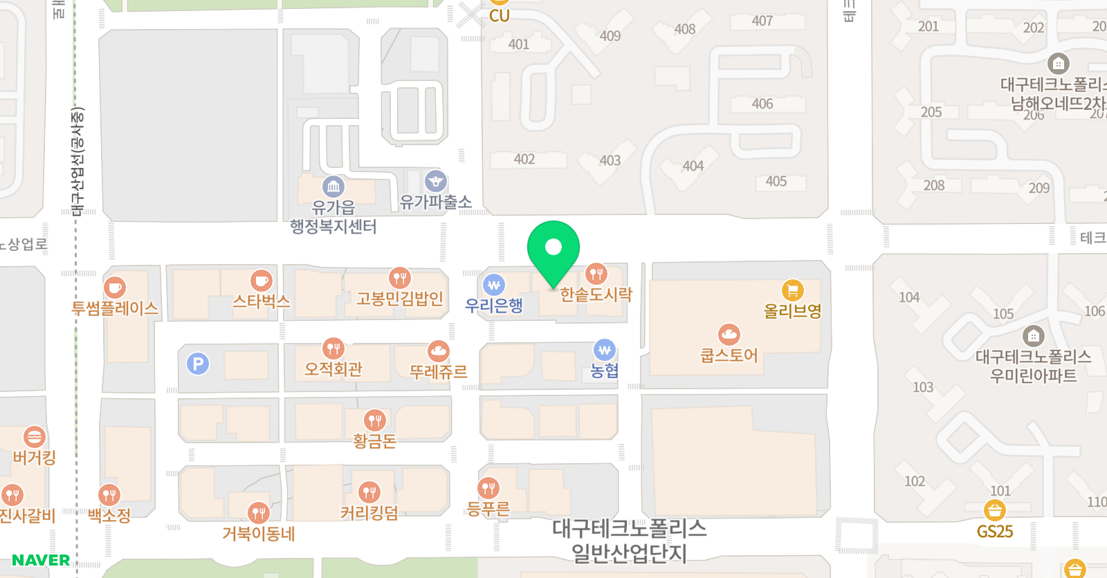 호기심 미술학원 테크노 위치