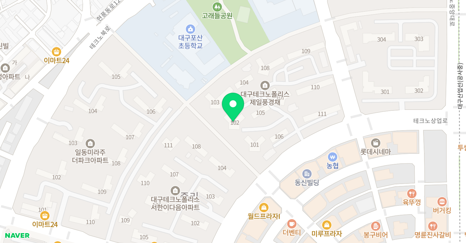 기탄 사고력교실 현풍풍경채더퍼스트점 위치