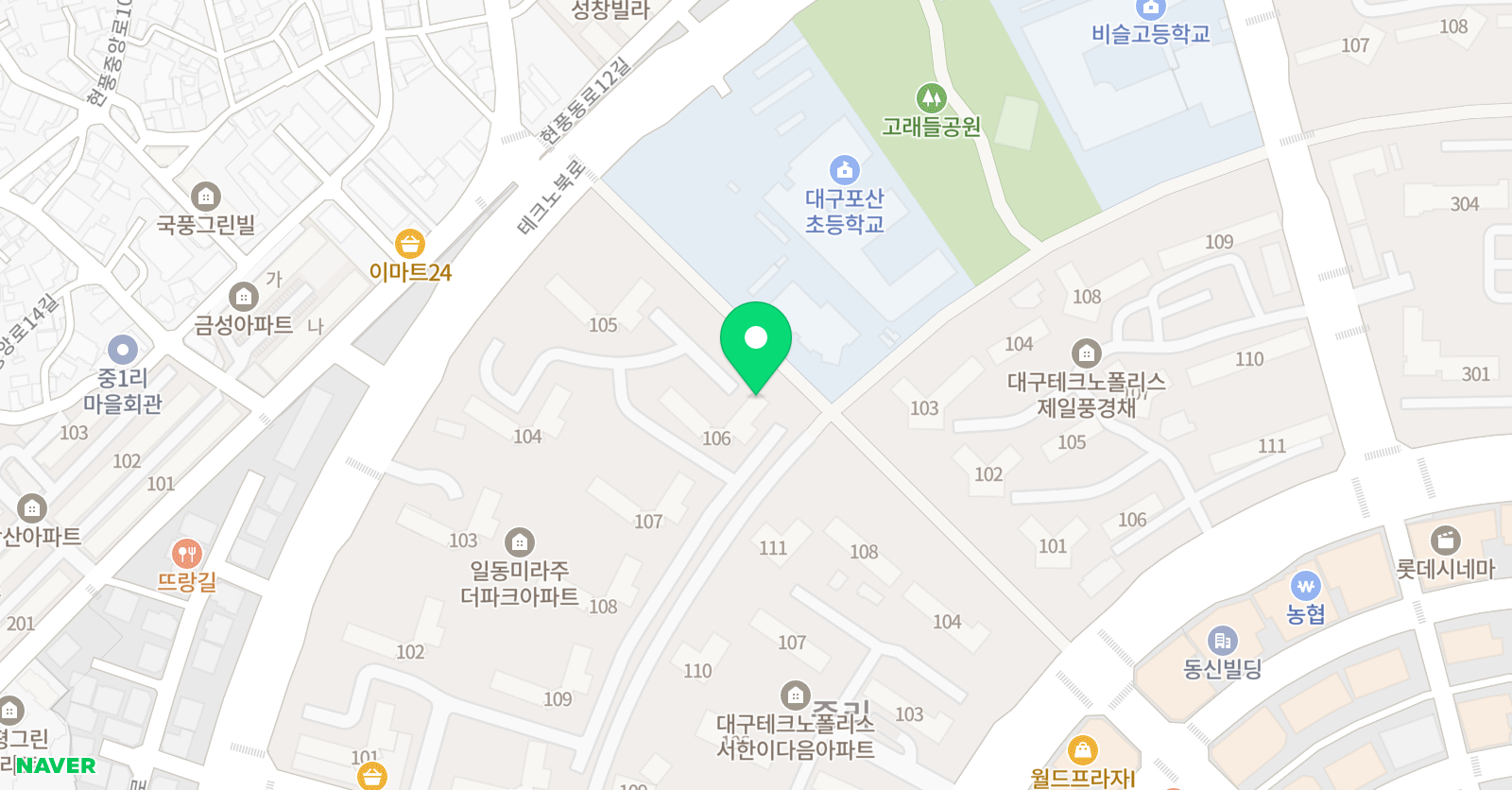 푸르넷 공부방 일동 미라주 공부방 위치