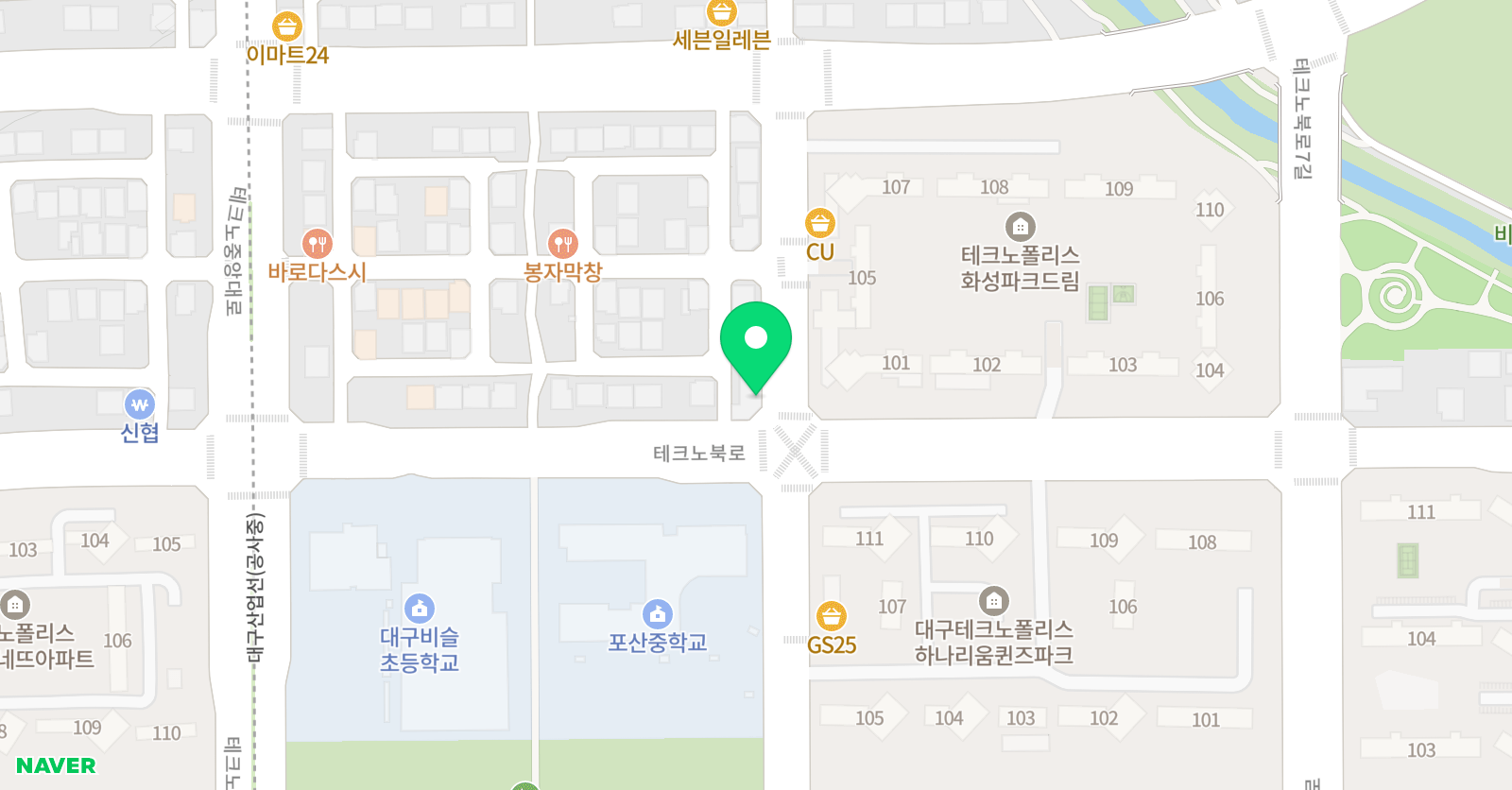 스마트해법 수학학원 비슬초점 위치