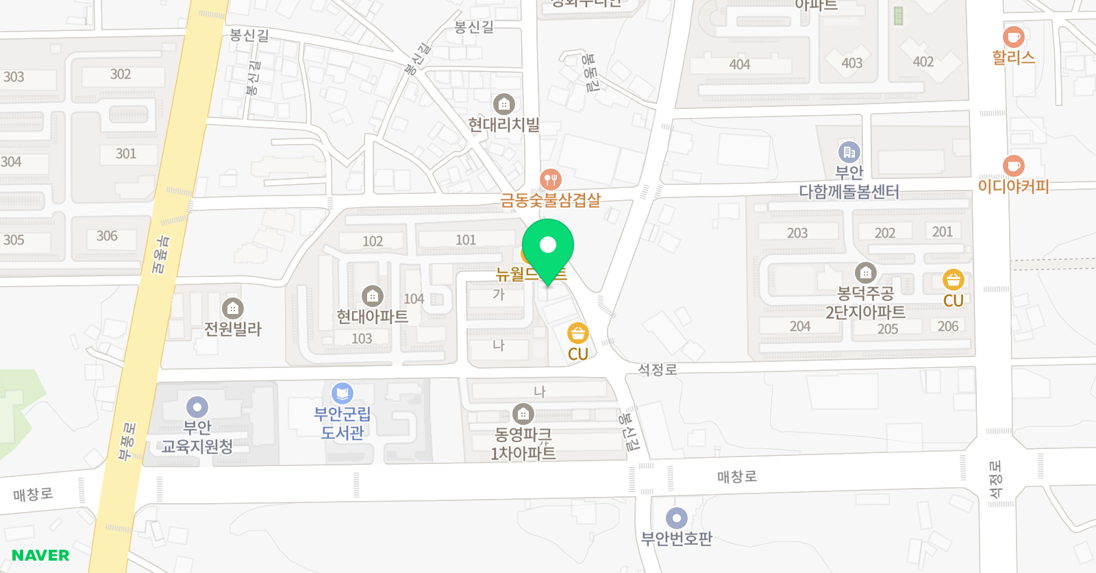 All바른 학원 위치