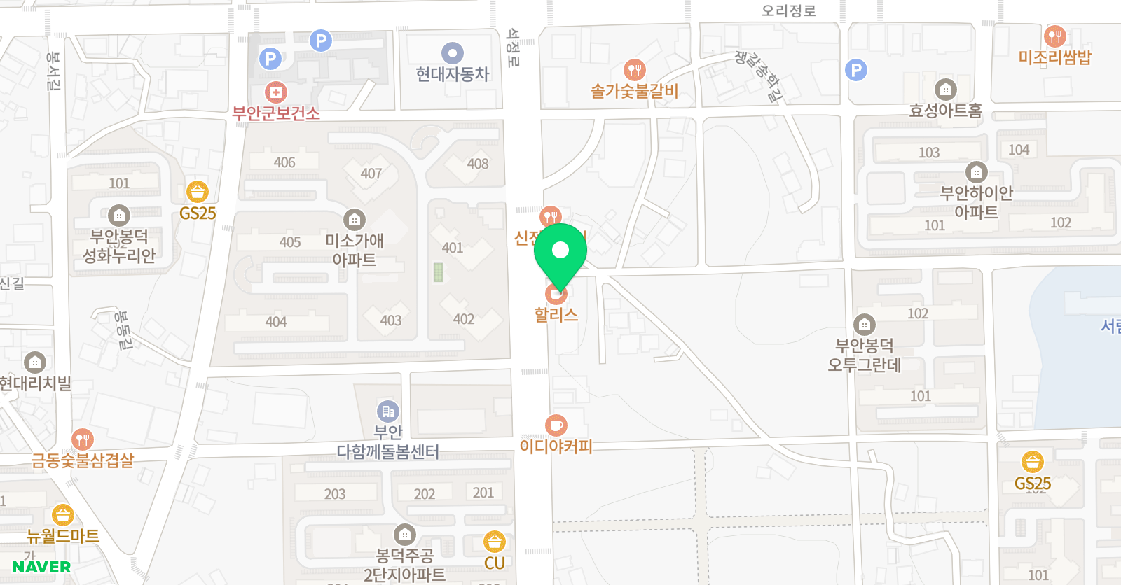 YBM잉글루 전북부안 제1캠퍼스 위치