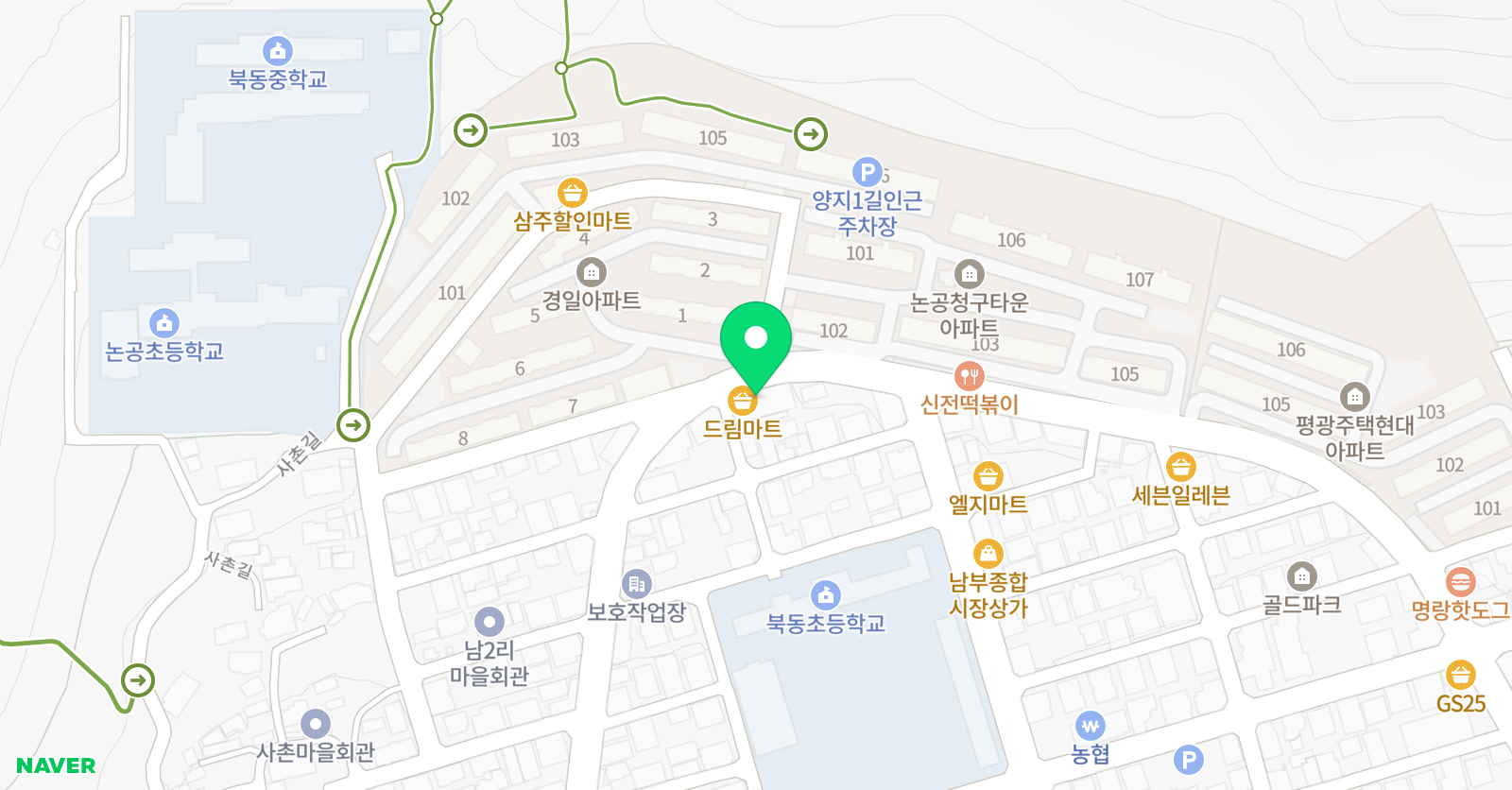 빨간펜 수학의달인 논공청구점 위치