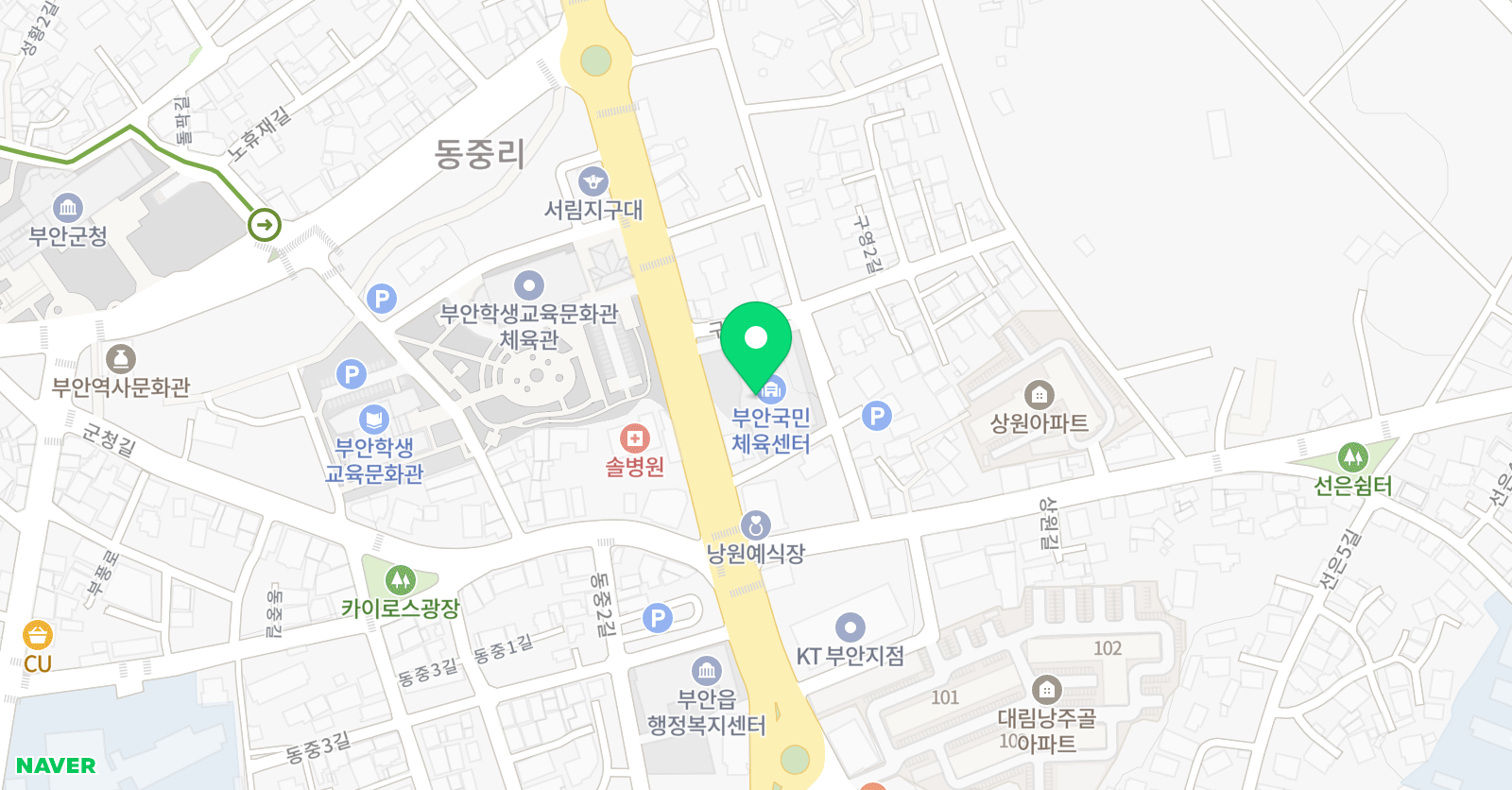 부안국민체육센터 수영장 위치