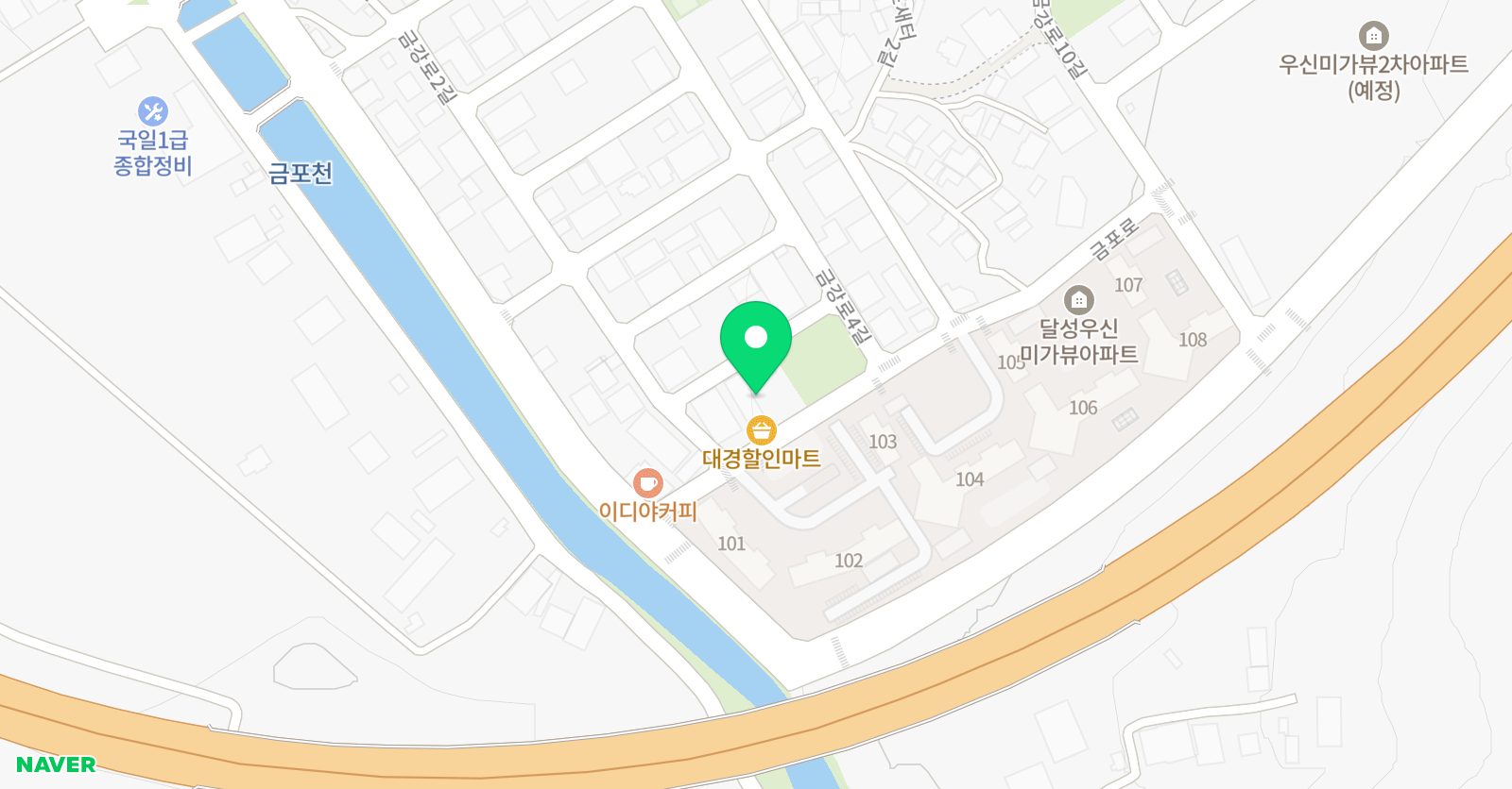 뮤엠영어 옥포금포교습소 위치