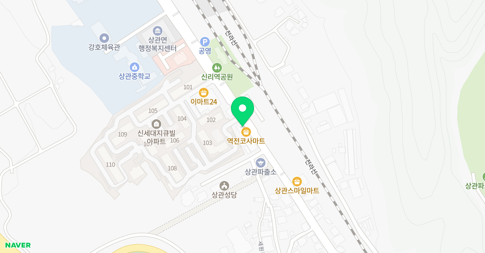 뮤엠 영어 신리캠퍼스 위치
