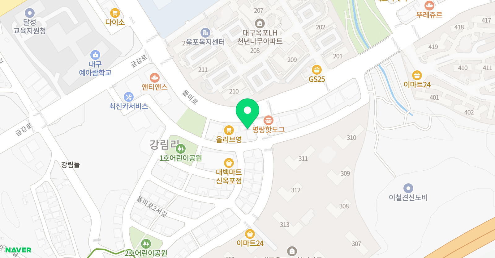 눈높이 러닝센터 옥포학원 위치