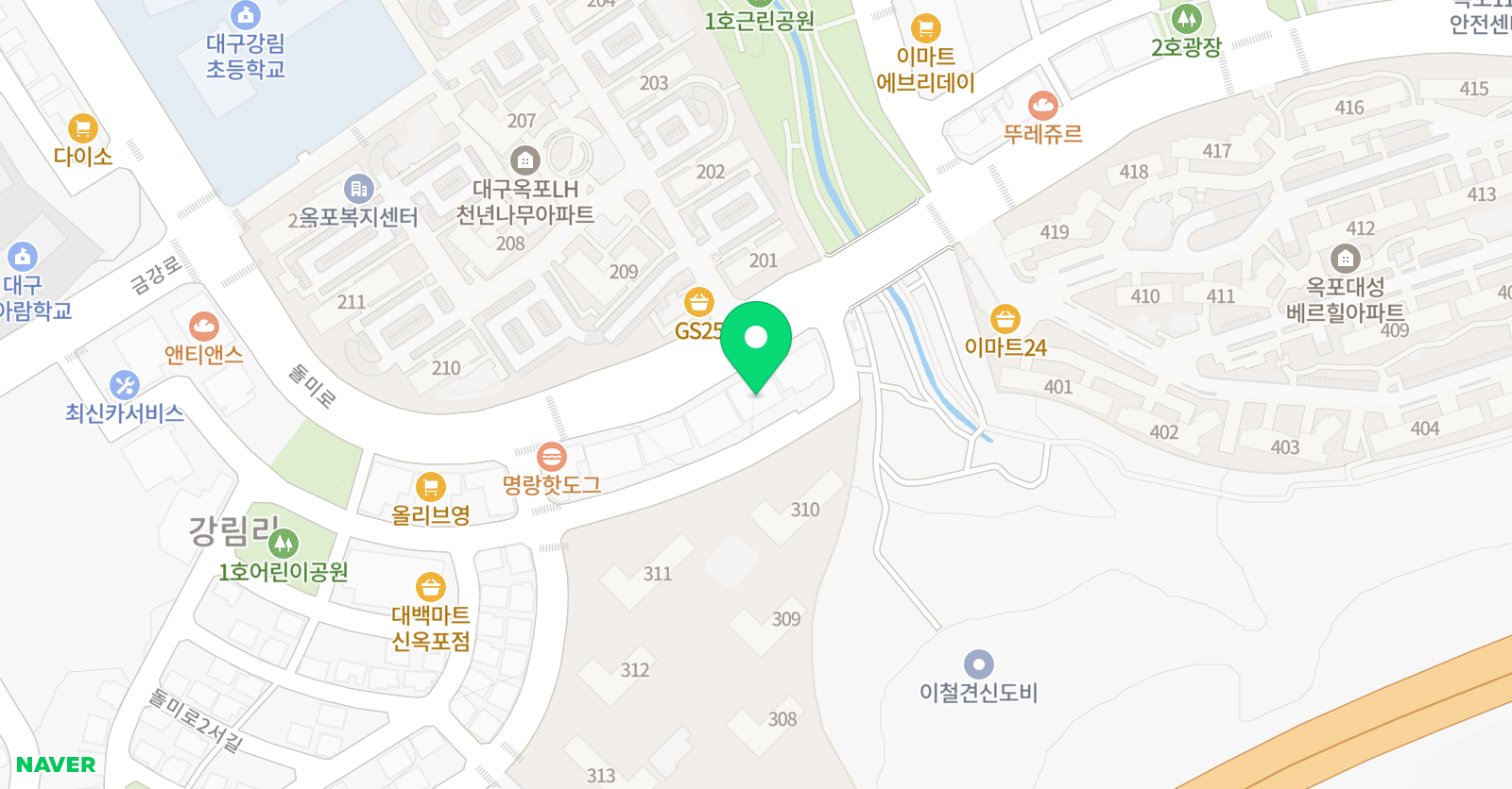 미래엔수학 한솔옥포교실 위치