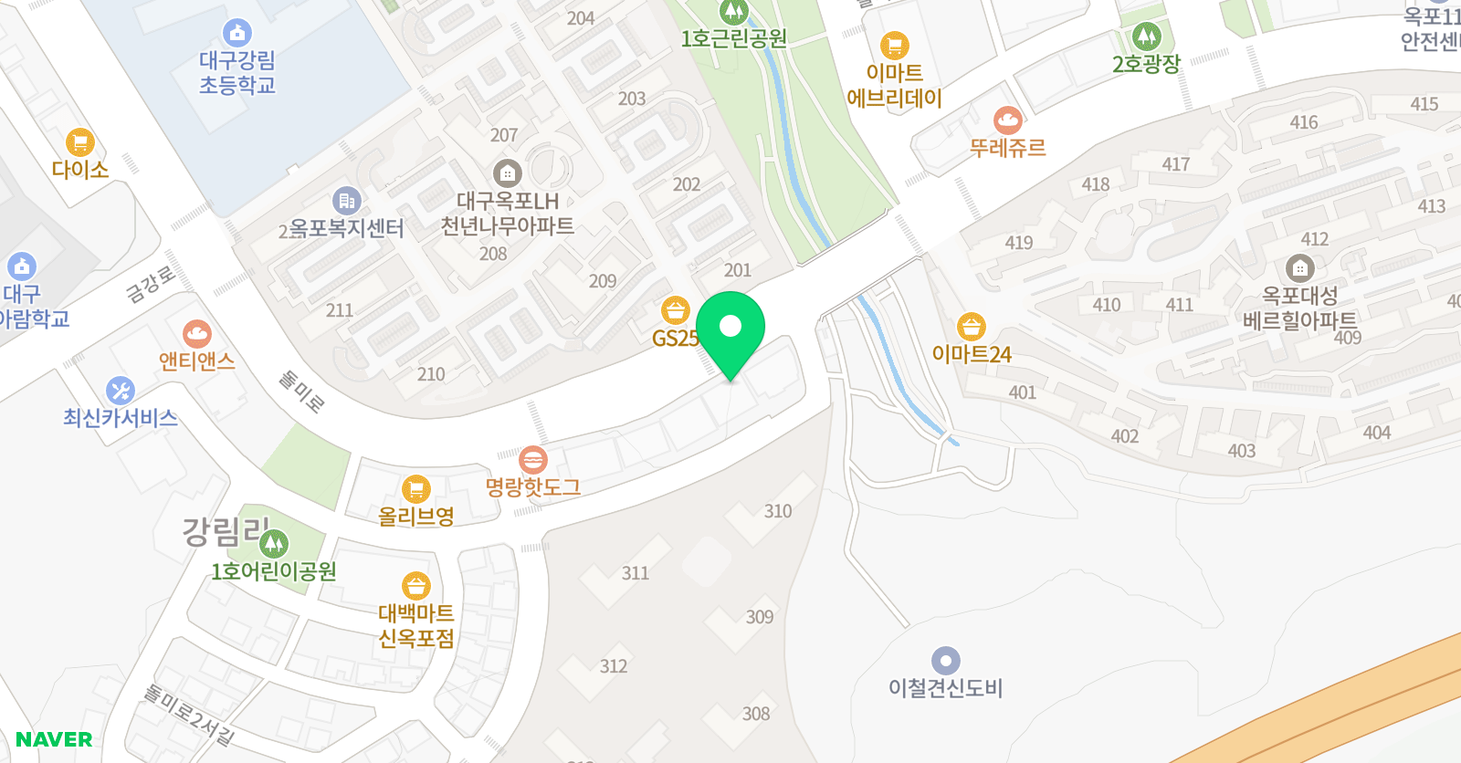 미래엔영어 옥포엘리트학원 위치