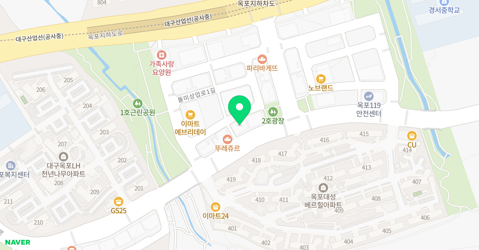 위즈너 어학원 옥포 영어학원 위치