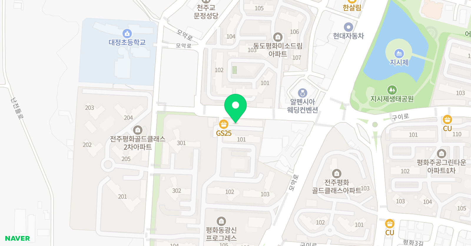 푸르넷 학원 대정점 위치