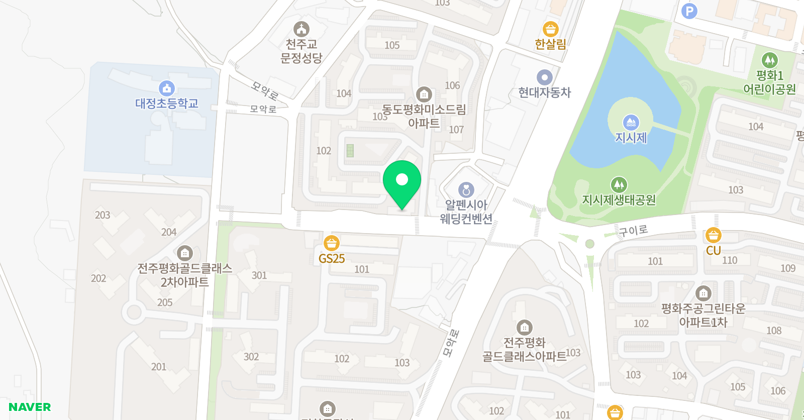한우리 독서토론논술 전주완산평화 독서교실 위치