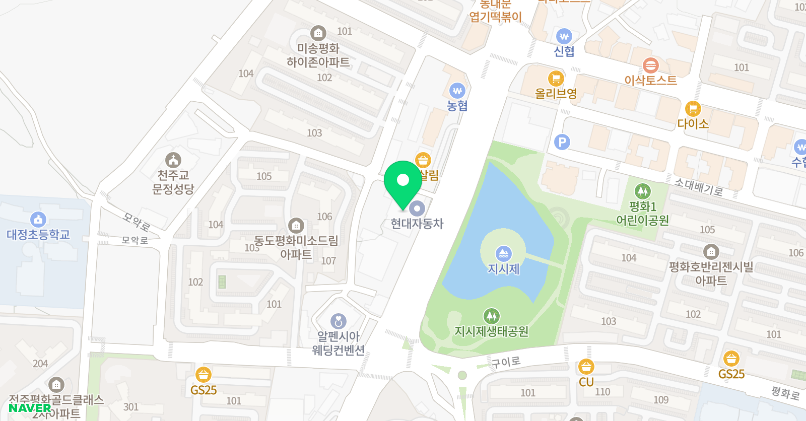 창조의아침 미술학원 평화캠퍼스 위치