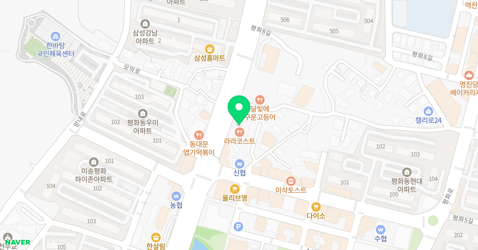 이투스 수학학원 전주평화점 위치