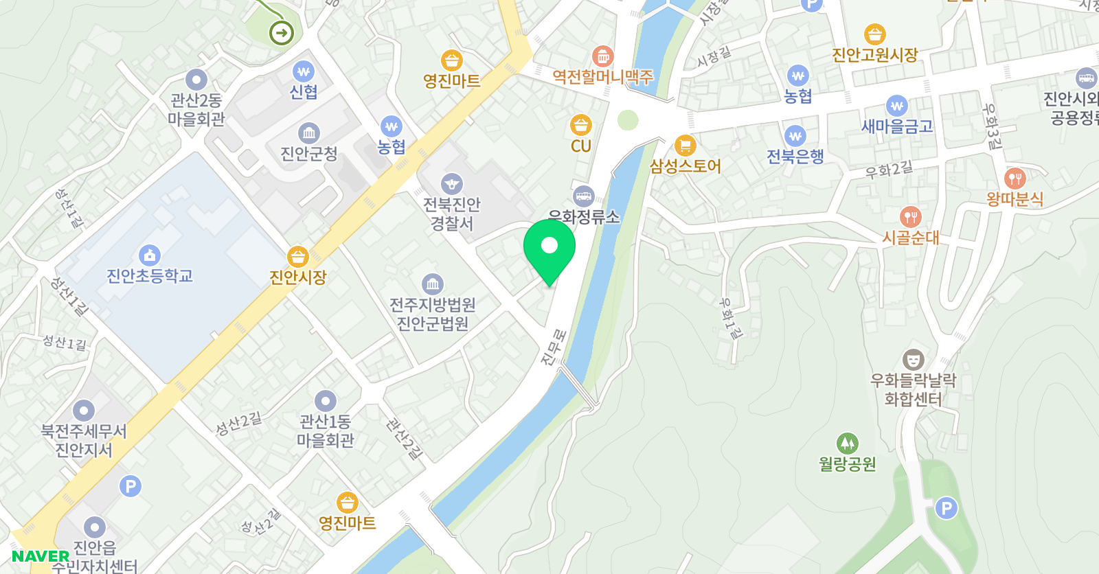 진안바른길 태권도 위치