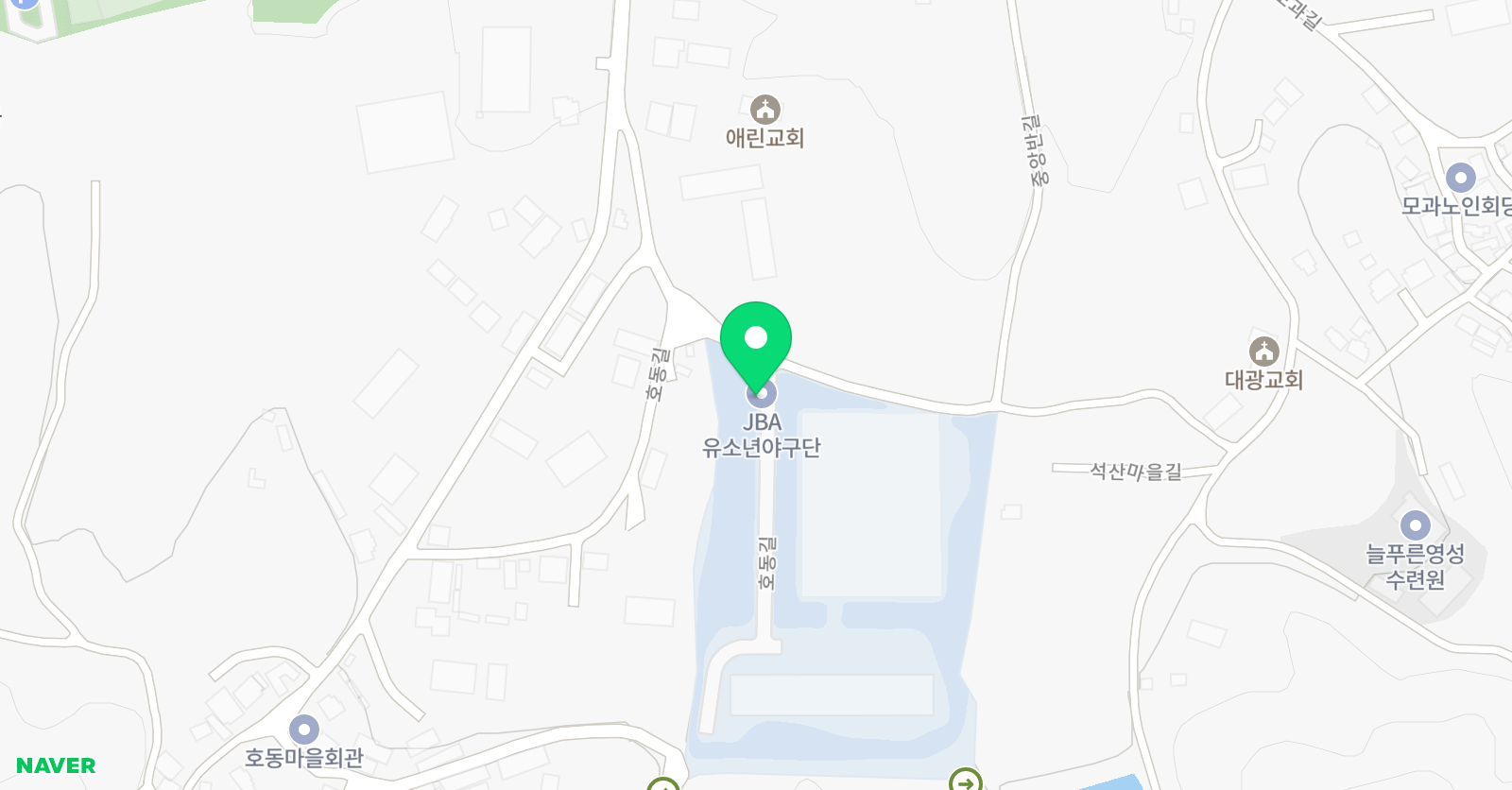 JBA 유소년야구단 위치