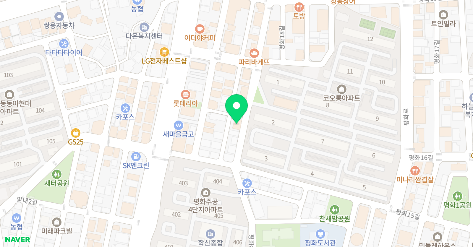 점프스쿨 경희대부부태권도 위치