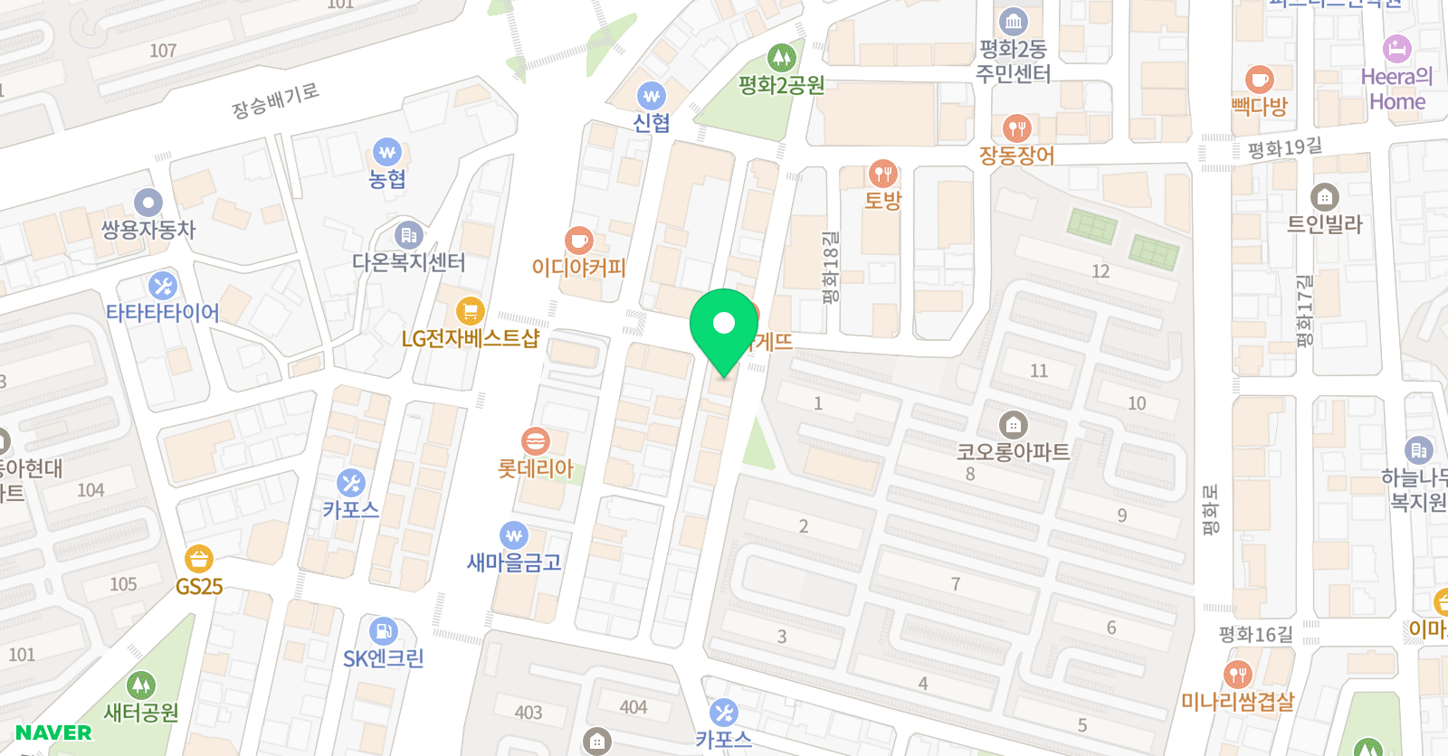 윤선생 Igse평화꽃밭 학원 위치
