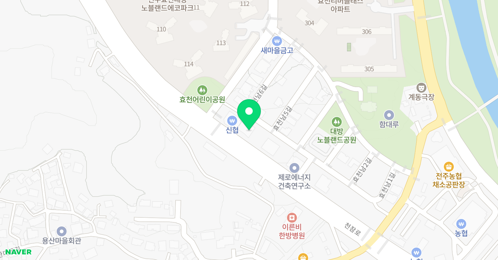 유니팝 미술학원 효천센터 위치