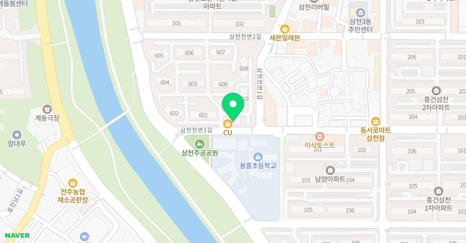SnH캐피타운 삼천 영어교습소 위치