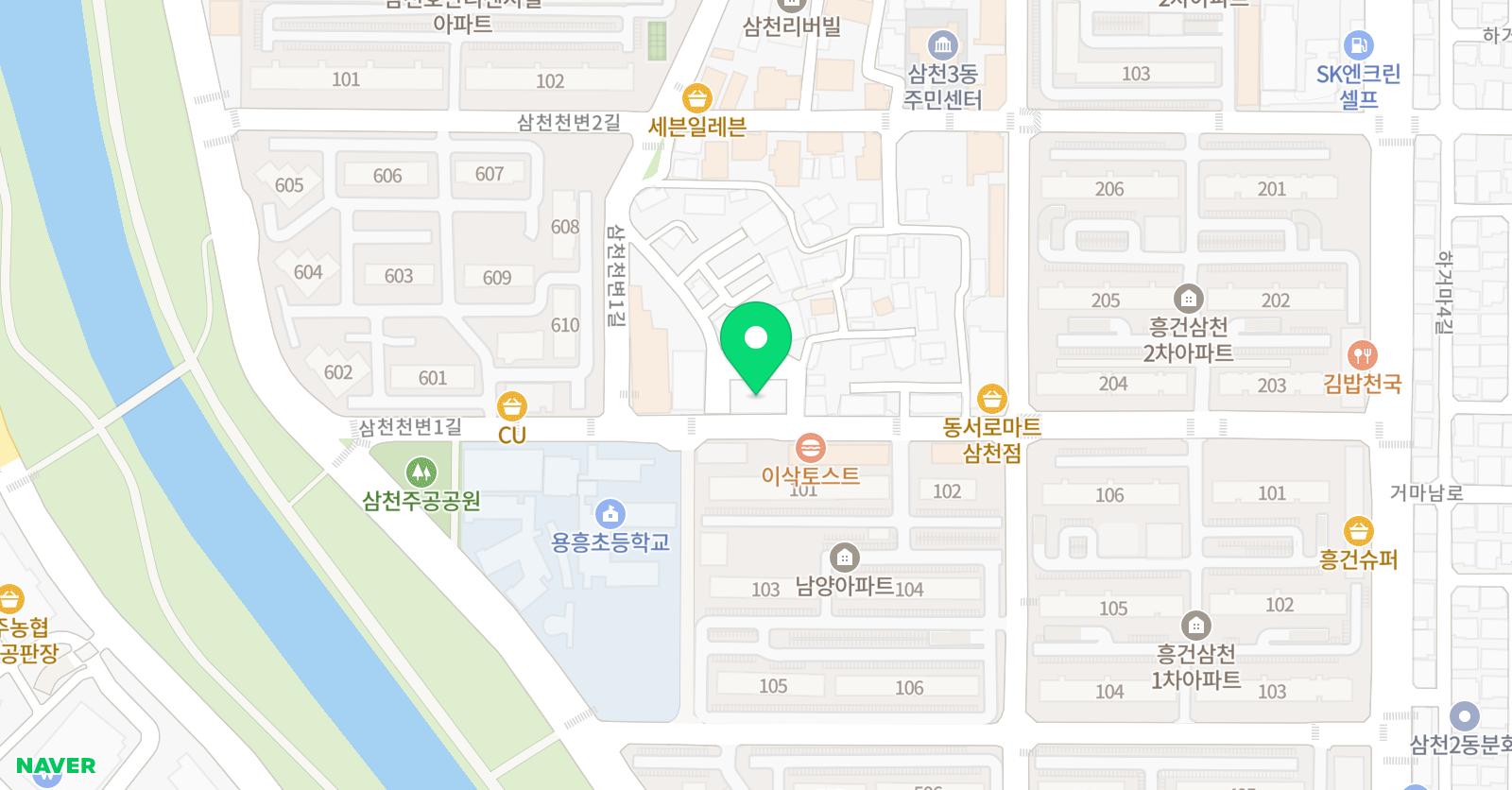윌그로우 어학원 삼천캠퍼스 위치