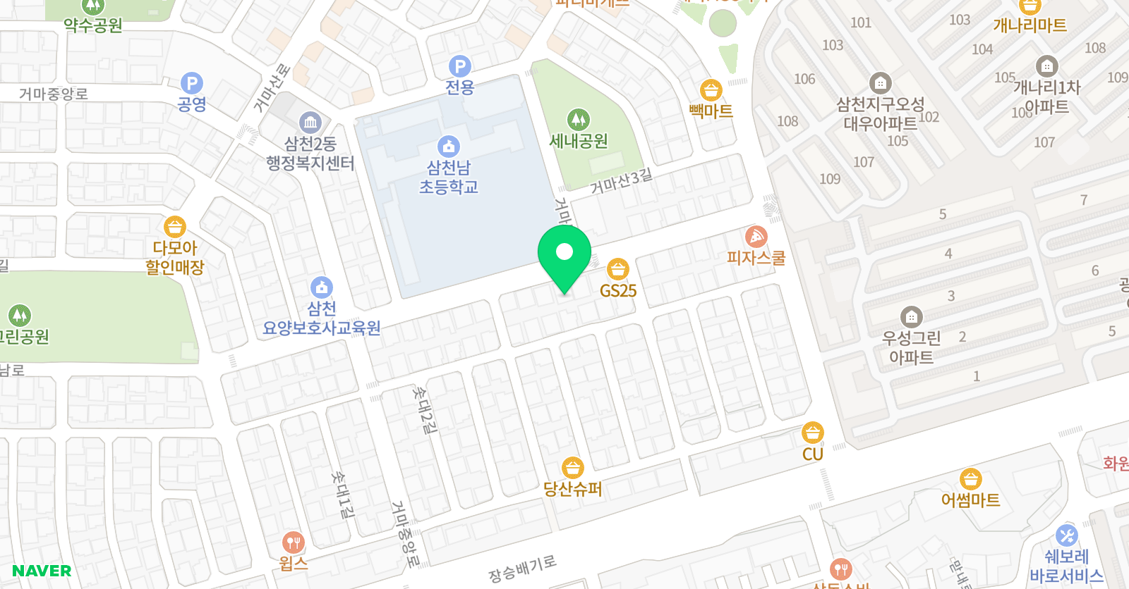 오성 피아노학원 위치