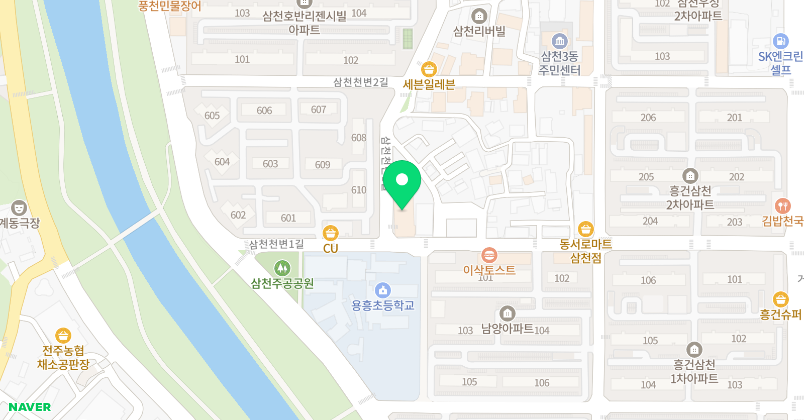 주니어랩 영어학원 삼천동 위치