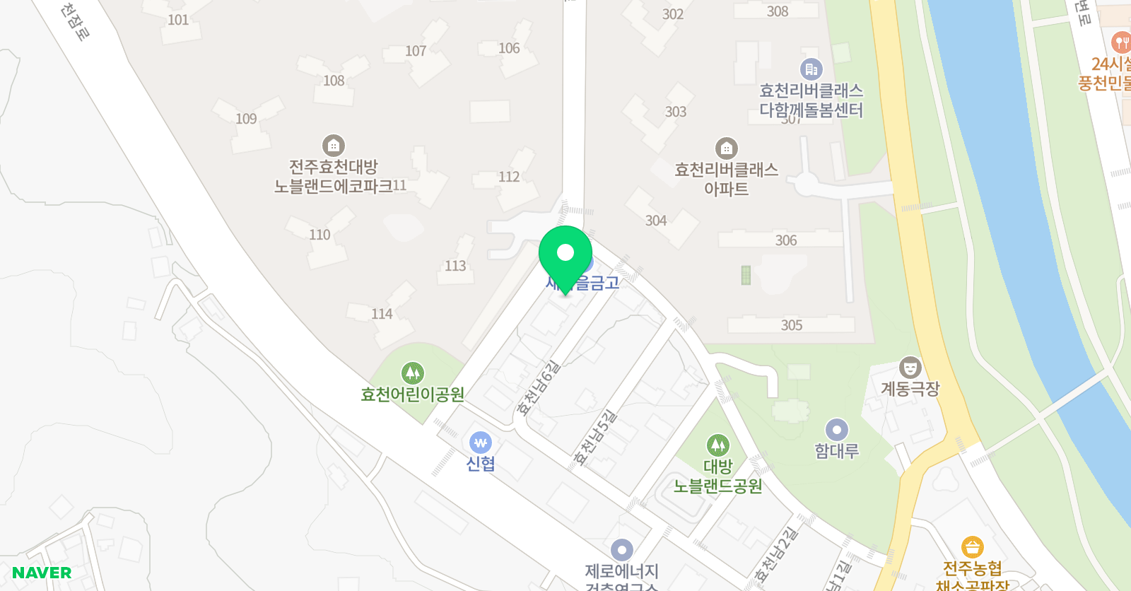 경희대에이스 태권도 전주효천지구점 위치