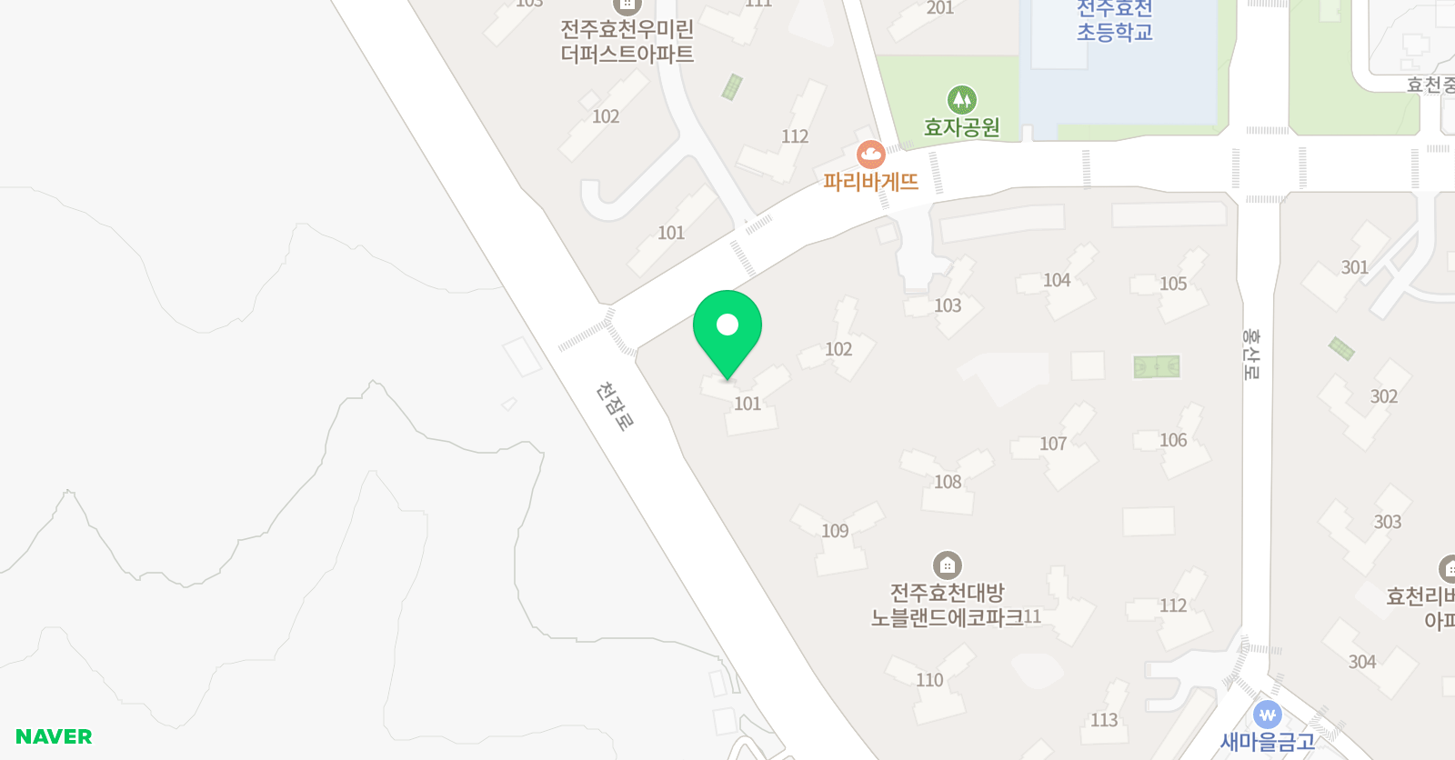 오창영영재 수학학원 효천점 위치