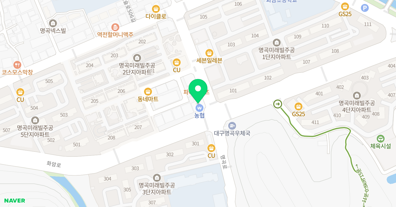명곡 태권도 위치