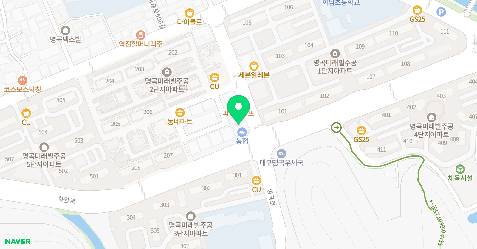 ibt 일등어학원 명곡제1학원 위치