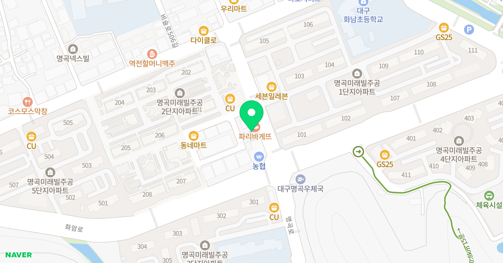 행복한i 화남 태권도 스포츠짐 키즈관 위치