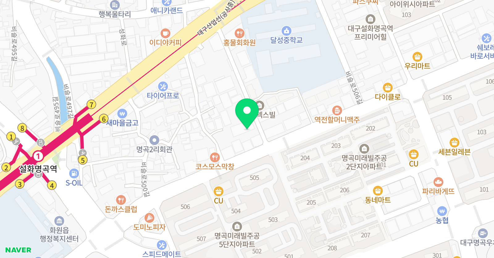 아이비키즈스포츠 화원명곡점 위치