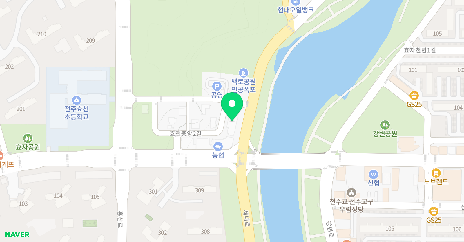 스마트해법수학 효천학원 위치