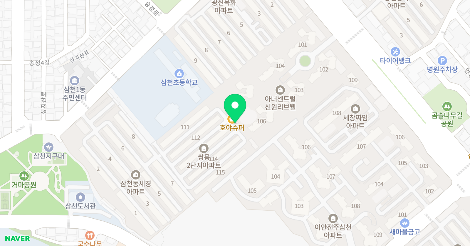 스마트해법 영어 삼천에이블점 위치