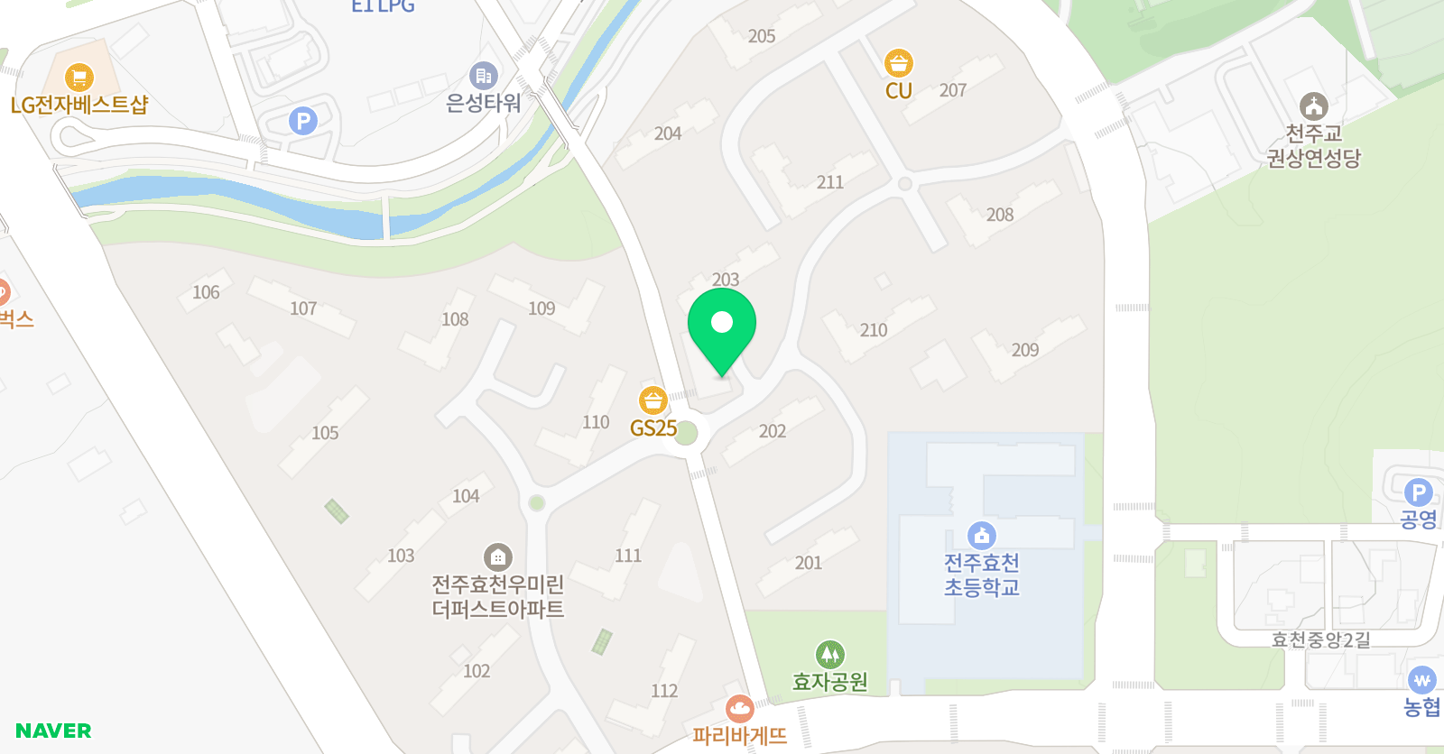 새롬 음악학원 위치