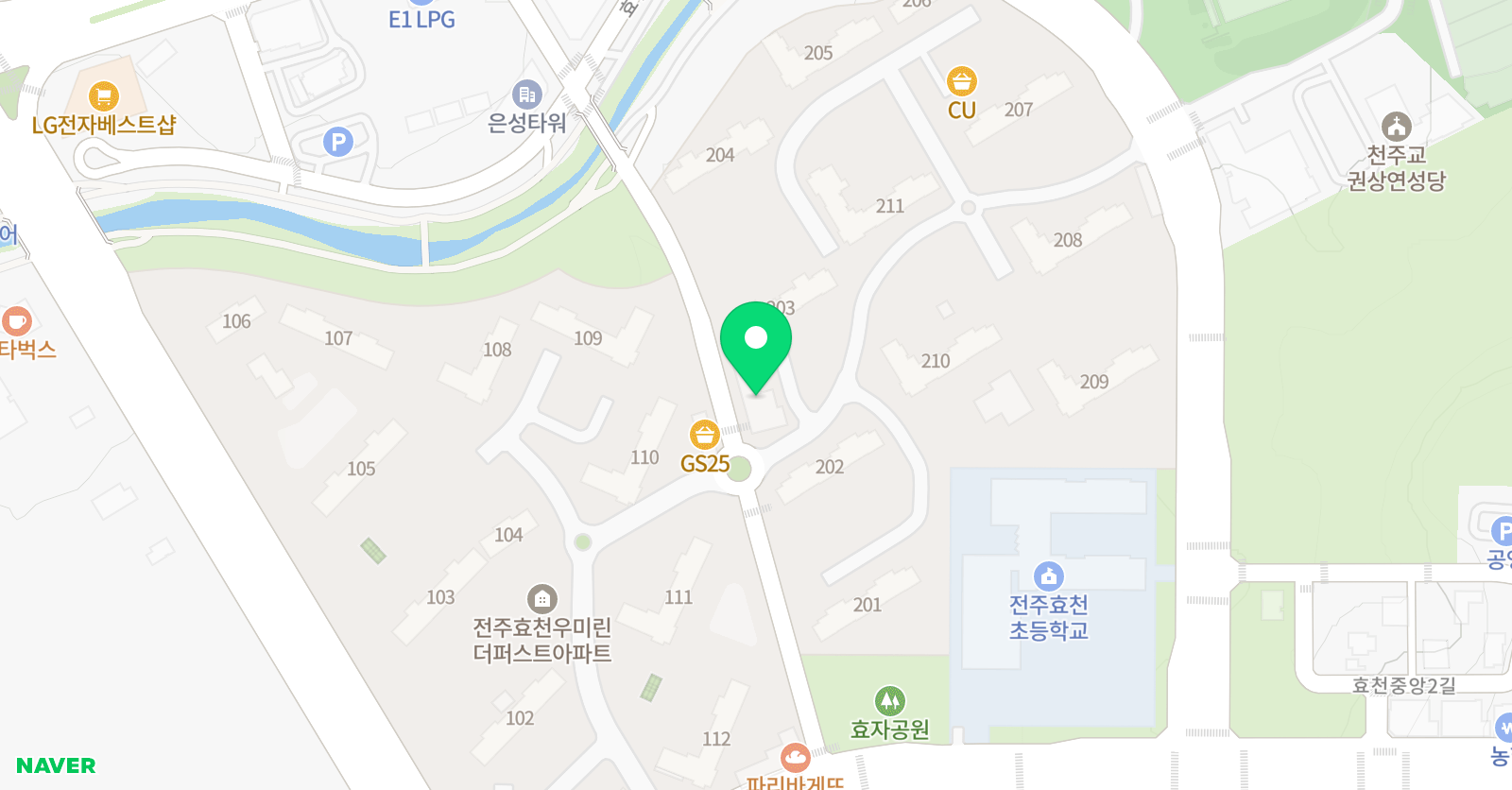 효천연세 수학학원 위치