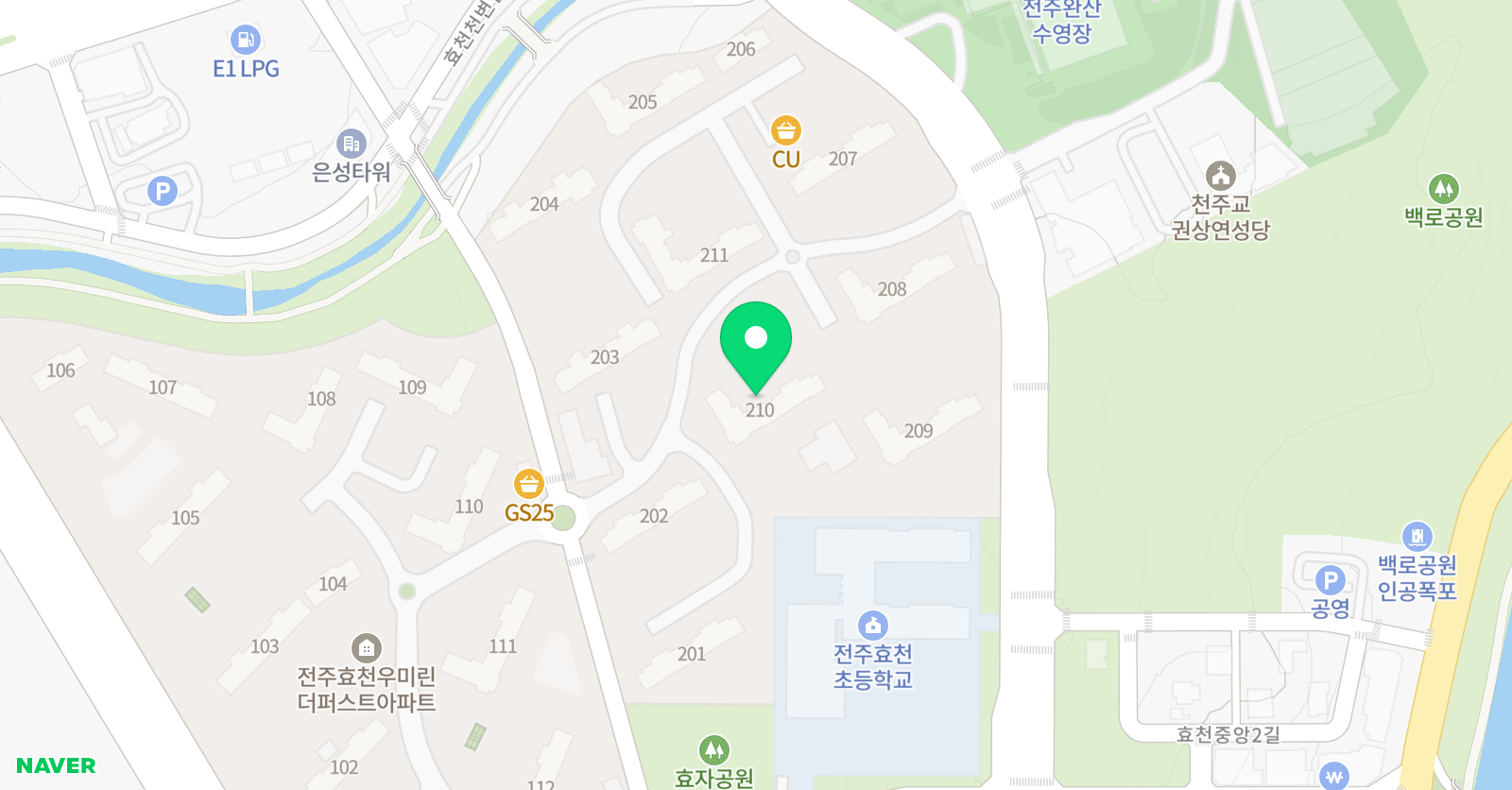 ERC 영어독서클럽 전주효천초점 위치