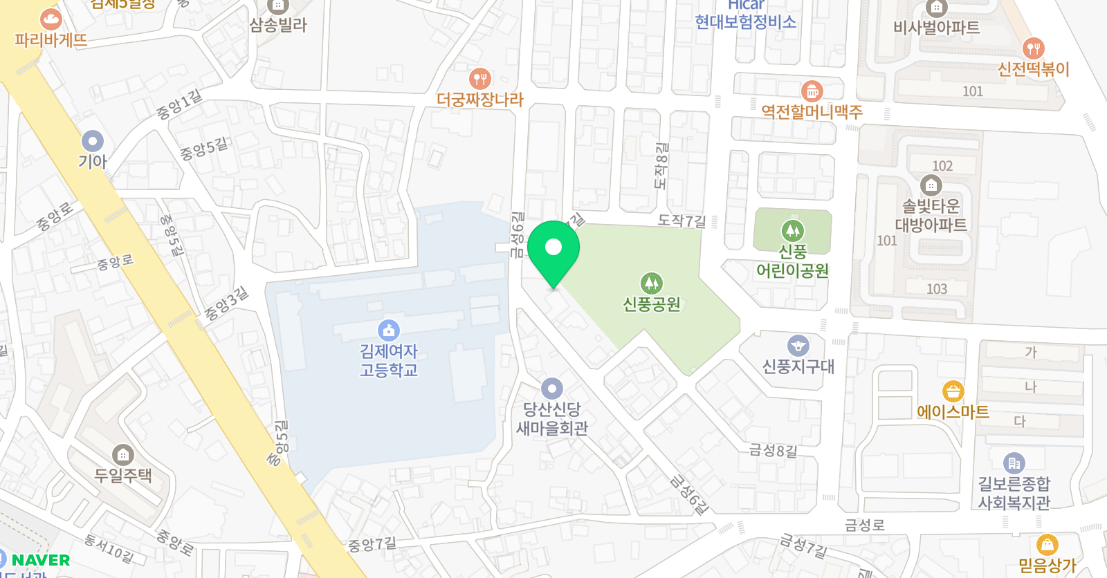 쟌비 영수학원 위치