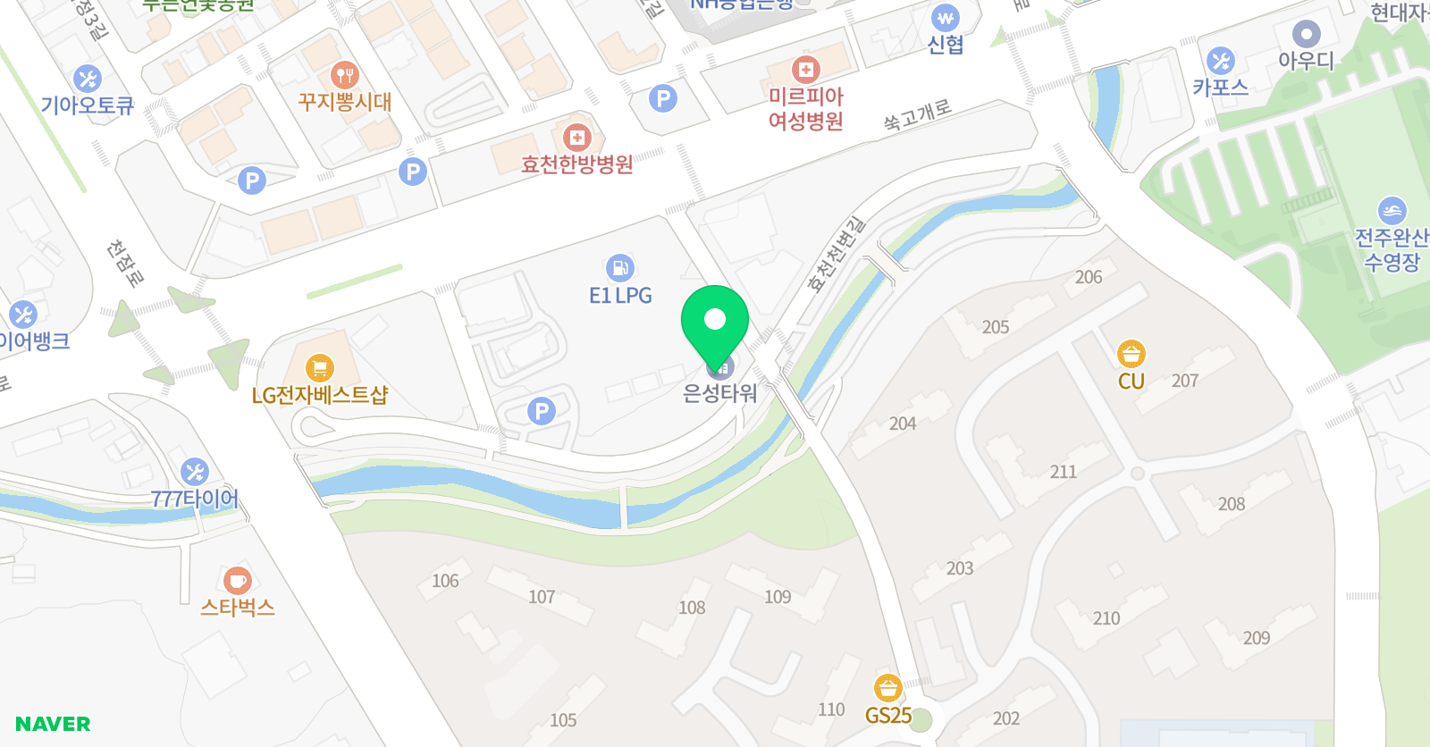 책통클럽 전주효천본부센터 위치