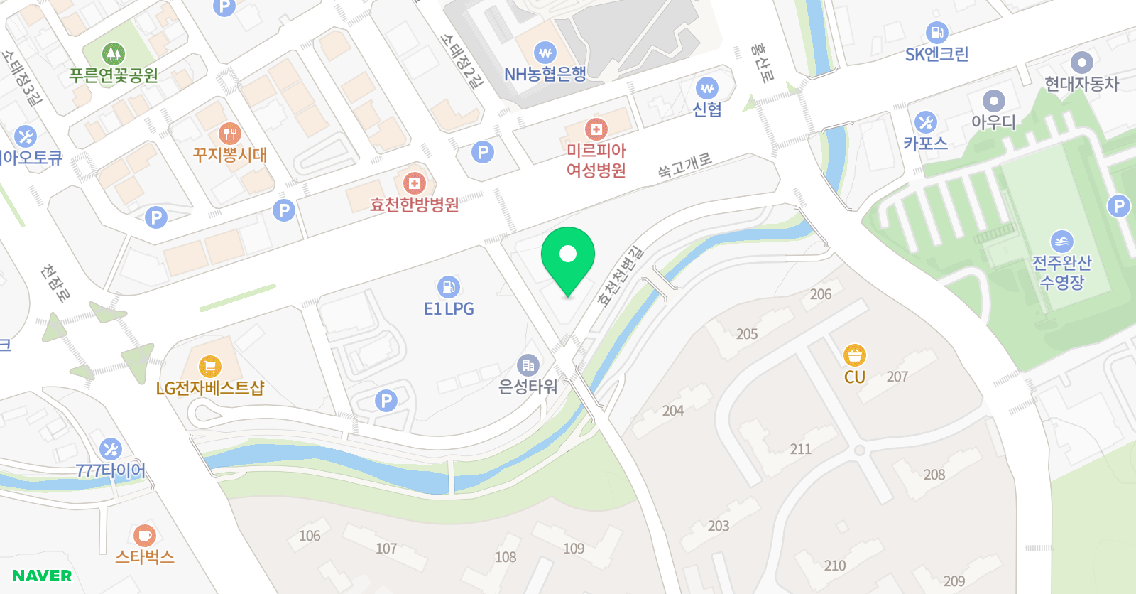 이엘 어학원 효천캠퍼스 위치