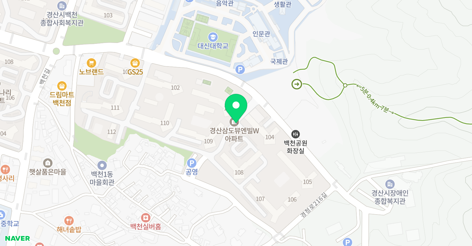 리딩아이 백천 위치