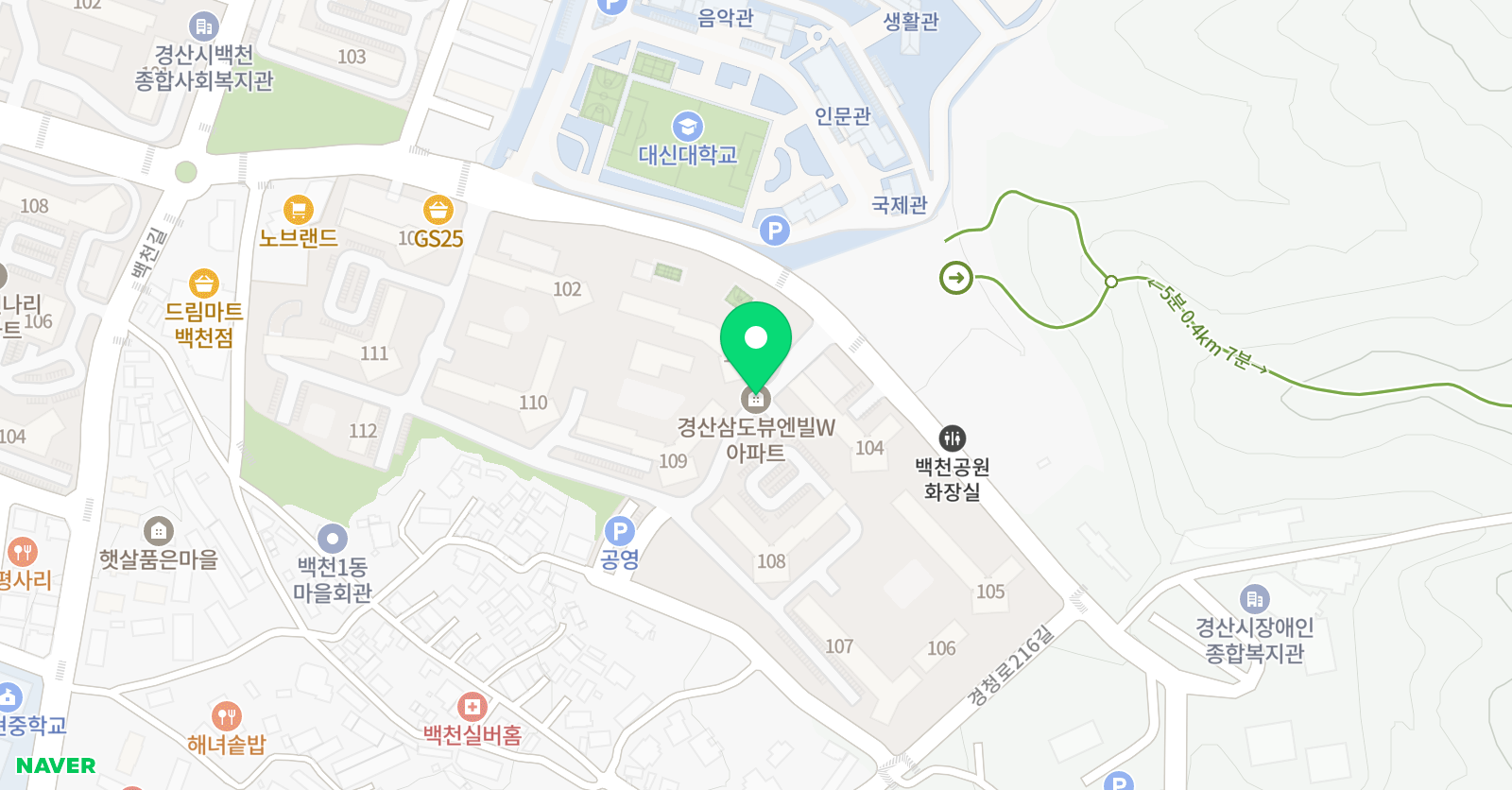3030영어 경산백천센터 위치