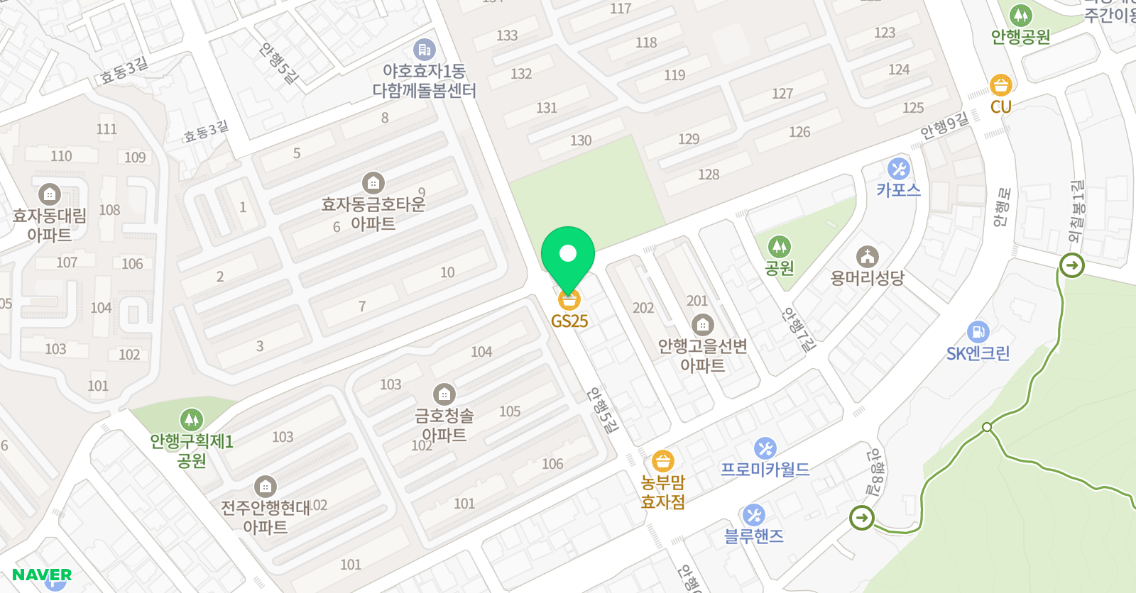 탑클래스 태권도장 위치