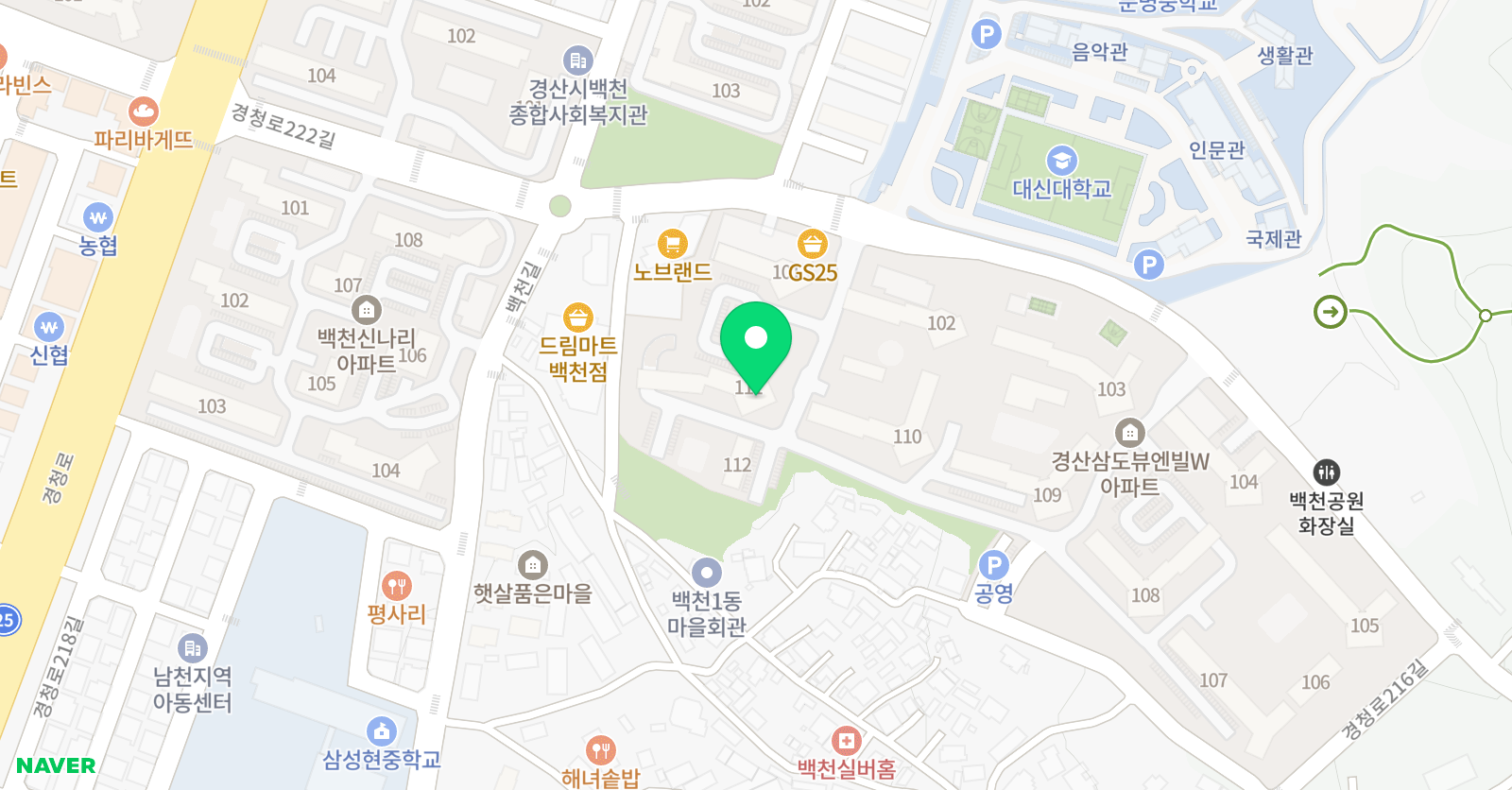 기탄사고력교실 경산백천삼도점 위치