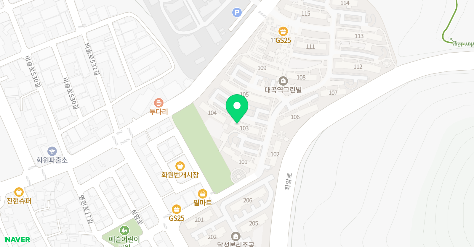 빨간펜 수학의달인 대곡그린빌점 위치