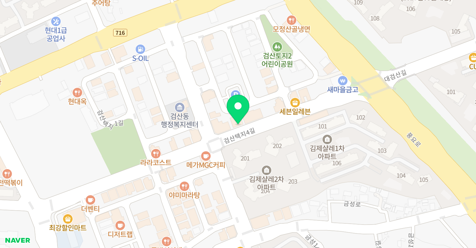 강지선 영어수학전문학원 위치