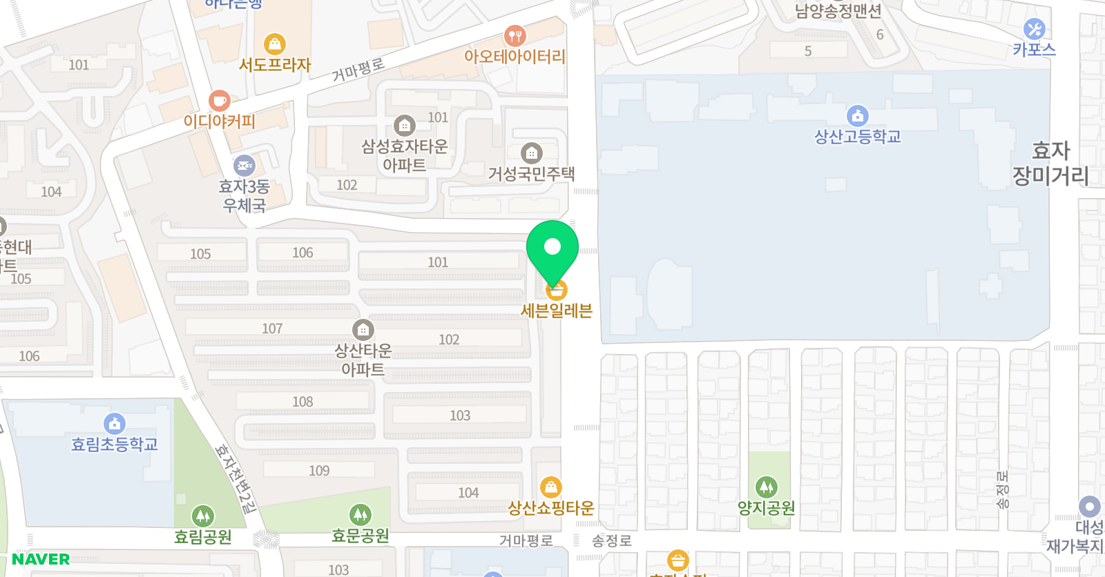 튼튼영어마스터클럽 전주효자 학원 위치